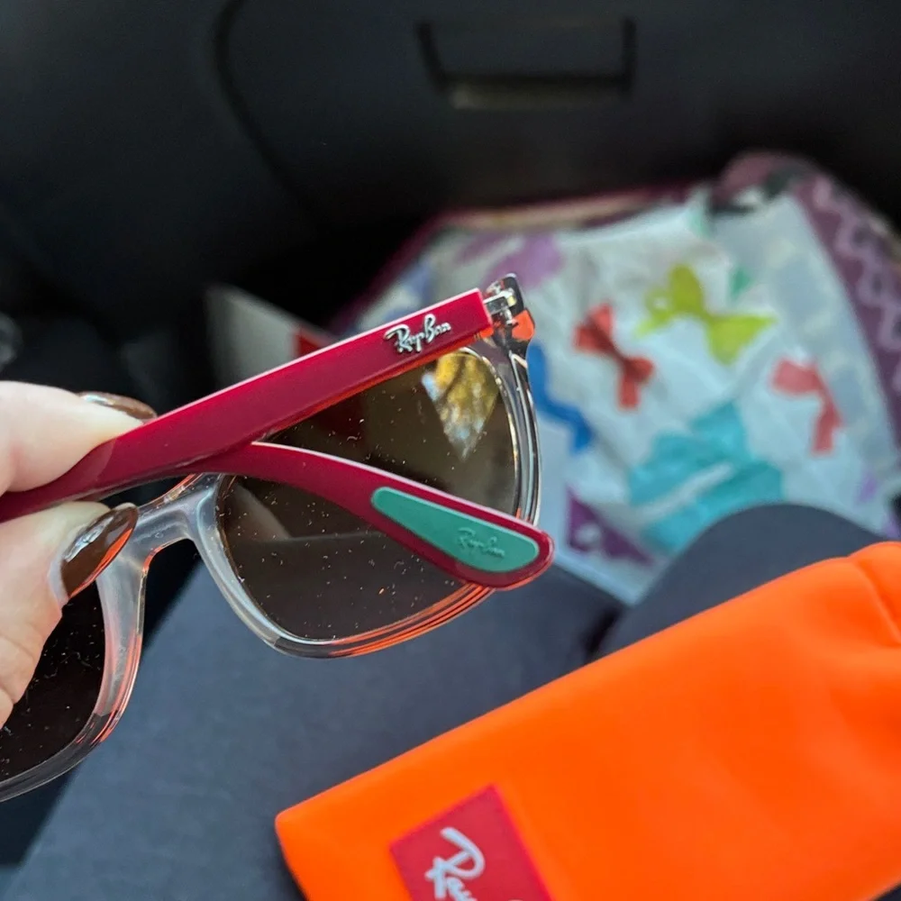 Kids Ray-Ban Sunglasses with Orange Case